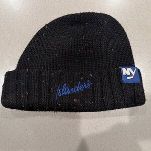 New York Islanders Beanie Speckled Black Knit Mitchell & Ness NHL NYI One Size